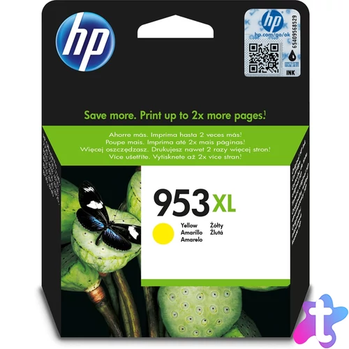 Hp 953XL/F6U18AE tintapatron yellow ORIGINAL