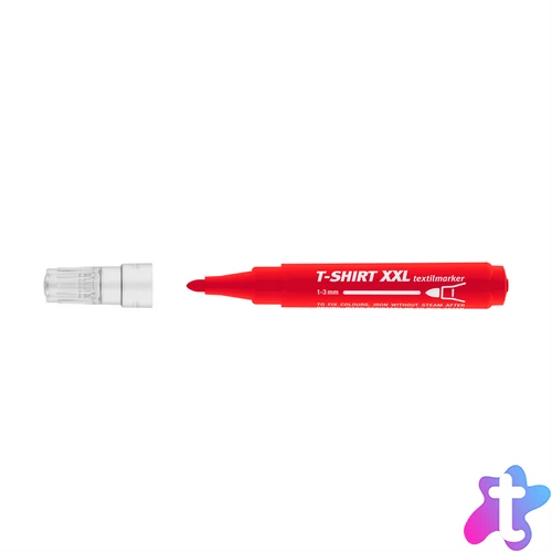 Textilmarker 1-3 mm kerek ICO T-SHIRT XXL piros