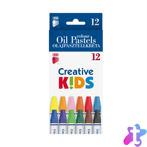 Olajpasztell kréta készlet, ICO Creative Kids 12klf. szín