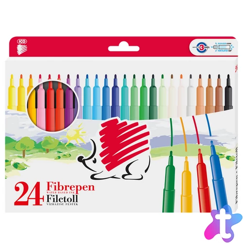 Rostirón, filctoll vízbázisú Süni Ico 300 24 klf.szín