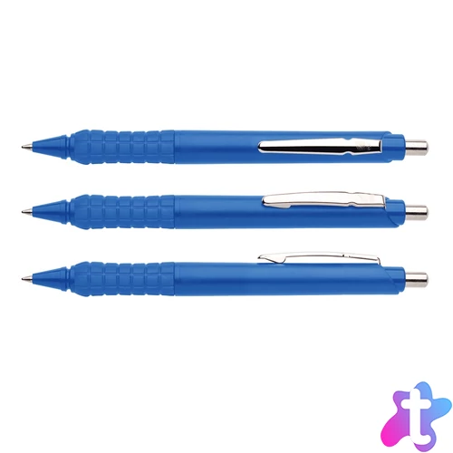 Golyóstoll nyomógombos 0,8mm, műanyag kék test Apollo K, írásszín kék