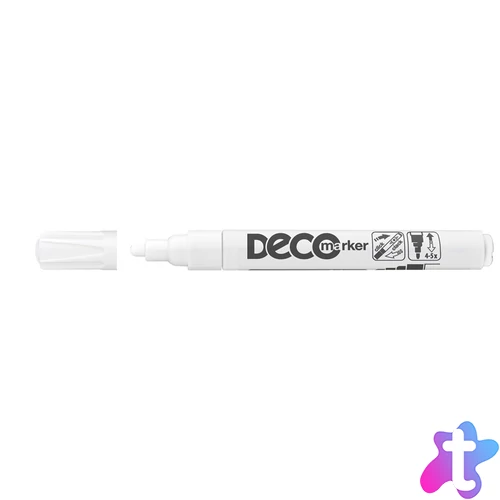 Lakkmarker, decomarker 2-4mm, kerek Ico fehér