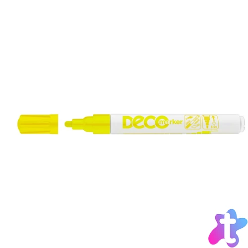 Lakkmarker, decomarker 2-4mm, kerek Ico sárga