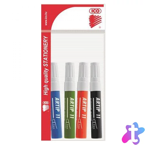 Flipchart marker készlet vízbázisú 3mm, kerek Artip11, 4 klf.szín