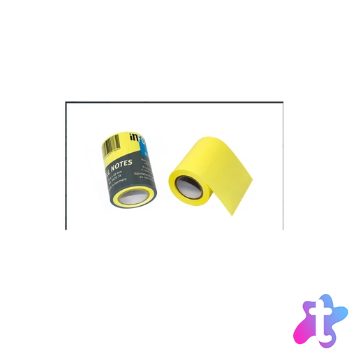 Jegyzettömb öntapadó, henger utántöltő, 60mmx80 m, Info Notes, brilliant sárga