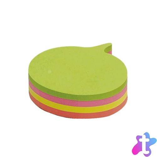 Jegyzettömb öntapadó, mondatfelhő alakú, 70x70mm, 200lap, Info Notes