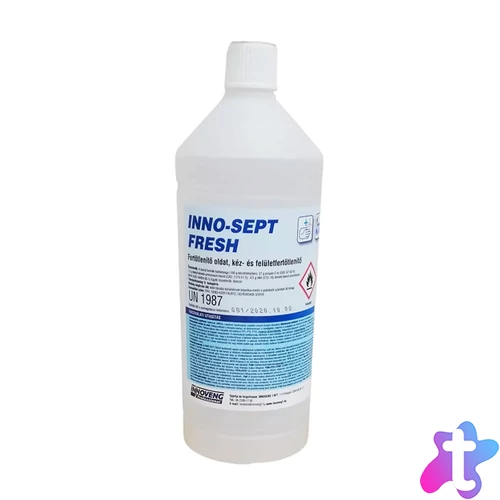 Kéz- és felületfertőtlenítő oldat kupakkal 1 liter Inno-Sept Fresh