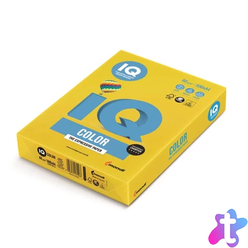 Másolópapír, színes, A3, 80g. IQ CY39 500ív/csomag, intenzív kanárisárga
