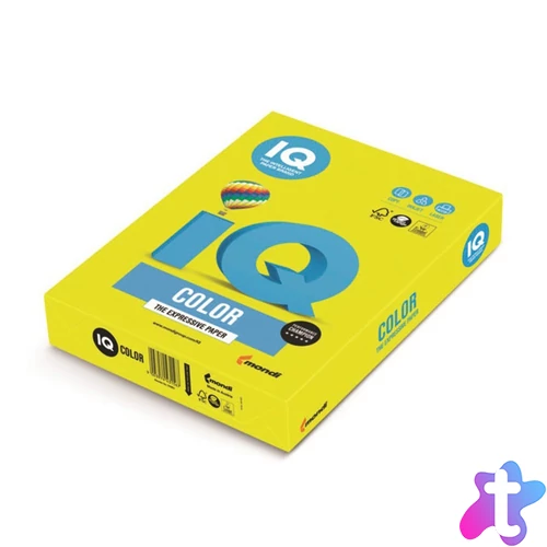 Másolópapír, színes, A3, 80g. IQ 500ív/csomag, neon zöld
