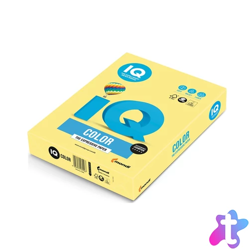 Másolópapír, színes, A3, 80g. IQ ZG34 500ív/csomag, trend citromsárga
