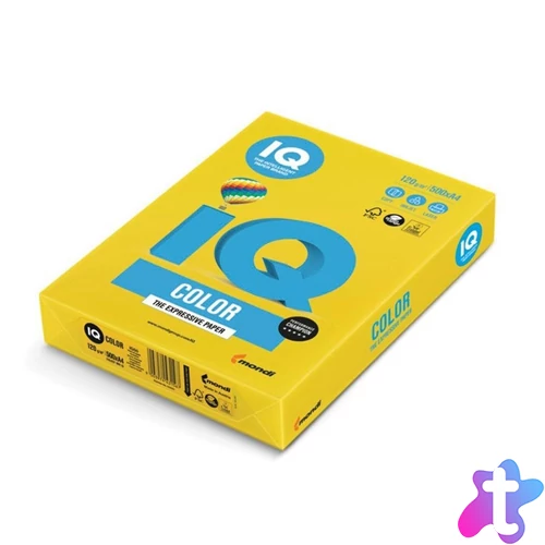 Másolópapír, színes, A4, 80g. IQ IG50 500ív/csomag, intenzív mustársárga