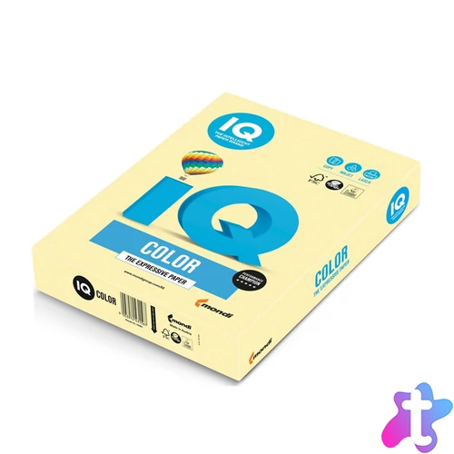 Másolópapír, színes, A4, 80g. IQ YE23 500ív/csomag, pasztell sárga