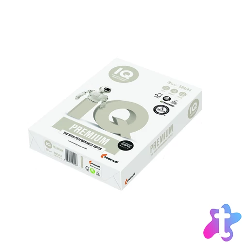 Másolópapír A4, 80g, IQ Premium 500ív/csomag