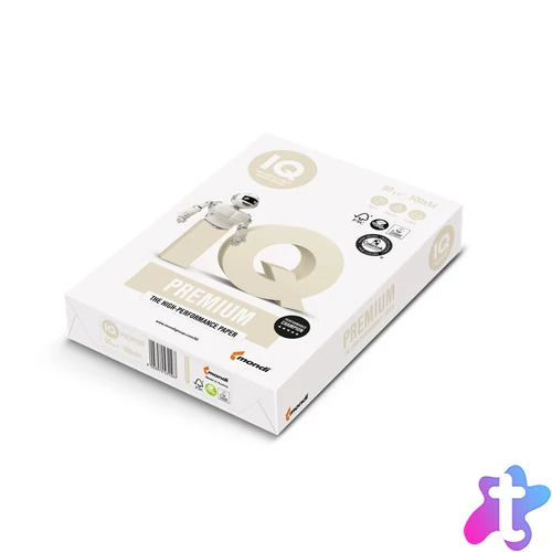 Másolópapír A4, 90g, IQ Premium 500ív/csomag,