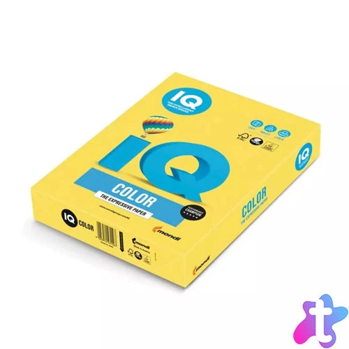 Másolópapír, színes, A4, 160g. IQ Color CY39 250ív/csomag, kanárisárga
