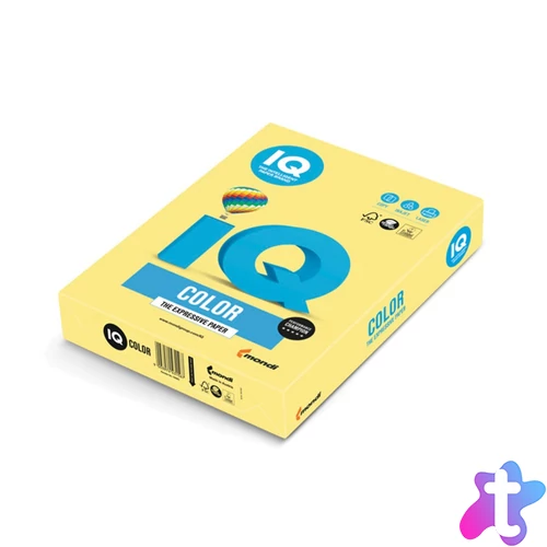 Másolópapír, színes, A4, 160g. IQ Color YE23 250ív/csomag, pasztel sárga