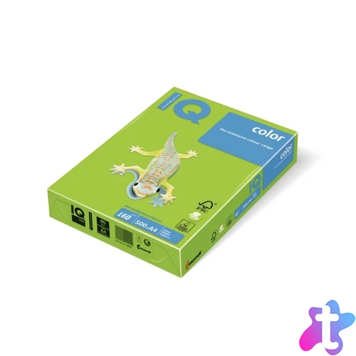Másolópapír, színes, A4, 160g. IQ MA42 250ív/csomag, intenzív tavaszi zöld