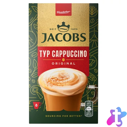 Kávé instant, 8 x 11,6g, Jacobs Cappuccino