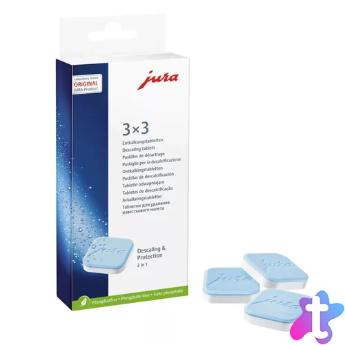Vízkőoldó tabletta kávéfőző gépekhez 3x3 db/doboz Jura_61848