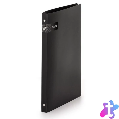 Gyűrűskönyv A4, 4 gyűrűs 2cm gerinc PP, Karton P+P Opaline fekete
