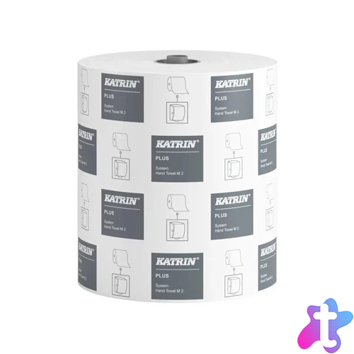 Kéztörlő 2 rétegű tekercses átmérő: 19 cm perforáció 6 tekercs/karton System Katrin_97449 fehér