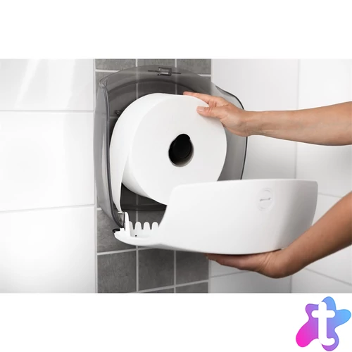 Adagoló tekercses toalettpapírhoz műanyag 18 cm átmérőig S Katrin Jumbo_82117 fehér
