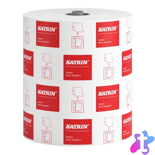 Kéztörlő 2 rétegű tekercses átmérő: 19 cm 190 lap/200 m/tekercs 6 tekercs/karton System Katrin_97425 fehér