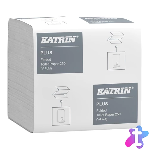 Toalettpapír 2 rétegű hajtogatott 250 lap/csomag 40 cs/karton Katrin_56156 fehér