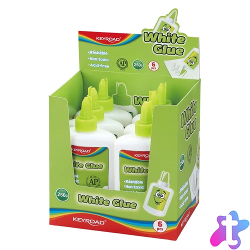 Ragasztó, folyékony 250 g, Keyroad fehér