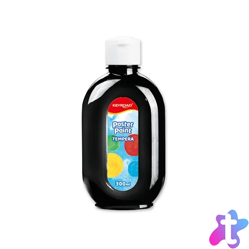Tempera, 300 ml, Keyroad, fekete