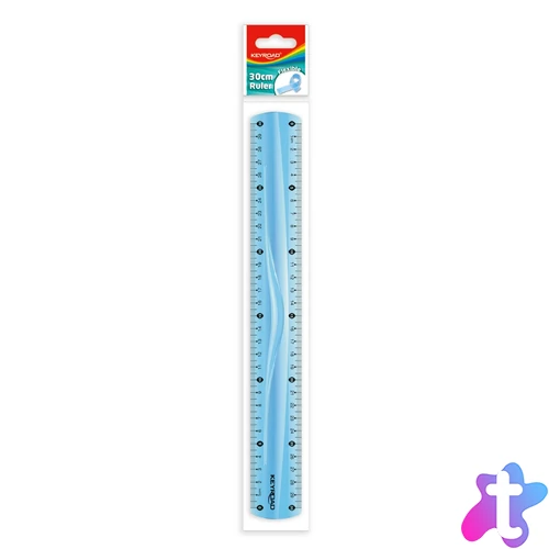 Vonalzó 30 cm, flexibilis Keyroad vegyes színek