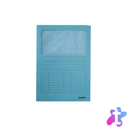 Mappa, ablakos, karton, A4, LEITZ, világoskék