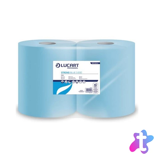 Ipari törlő 3 rétegű tekercses átmérő: 26 cm 500 lap/tekercs 2 tekercs/karton Strong Blue 3.500 Lucart_851323J kék