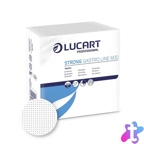 Szalvéta éttermi 1 rétegű 600 lapos hófehér Strong Gastro Line Lucart_832334