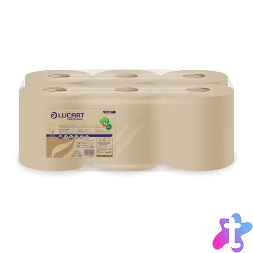 Kéztörlő 2 rétegű laponkénti átmérő: 18 cm 450 lap/tek 6 tek/karton EcoNatural L-One Maxi450 Lucart _852277 barna