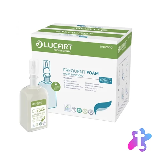 Habszappan utántöltő 1 liter Frequent Foam Hand Soap 1000 Lucart_89112000 hipoallergén