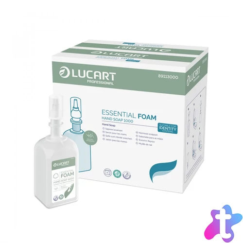Habszappan utántöltő 1 liter Essential Foam Hand Soap 1000 Lucart_89113000 semleges illat