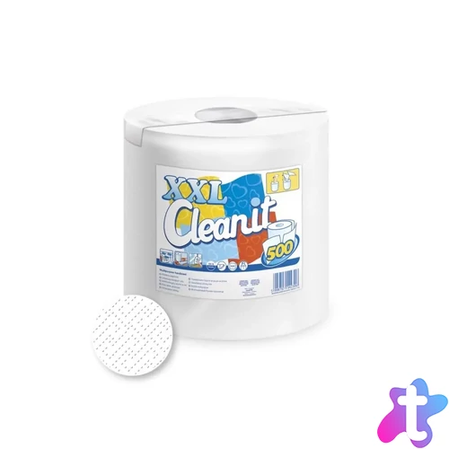 Papírtörlő konyhai 2 rétegű átmérő: 20 cm 500 lap/105 méter/tekercs 6 tekercs/karton Cleanit XXL 500 Lucart_852348Ifehér