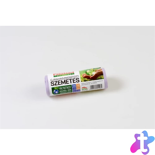 Szemeteszsák újrahasznosított 20 liter 45 x 50 cm 20 db/tekercs Mazzini_lila