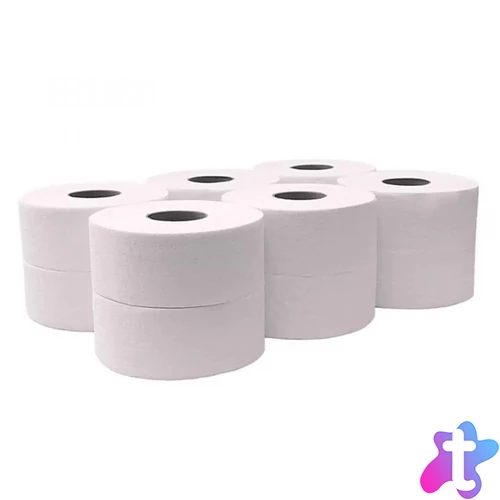 Toalettpapír 2 rétegű közületi átmérő: 19 cm 105 m/tekercs 12 tekercs/karton Millena fehérített_219R105
