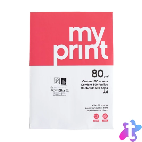 Másolópapír A4, 80g, My Print 500ív/csomag