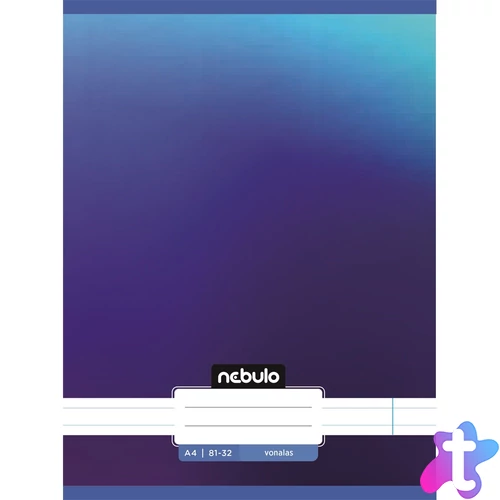 Füzet, A4, vonalas, 81-32, Monochrome és Gradient minták II., 12 db/csomag Nebulo
