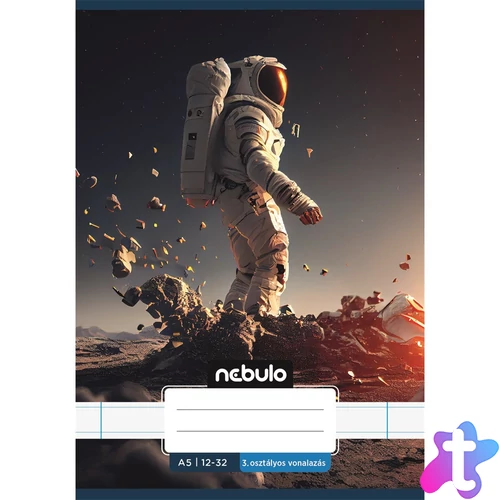 Füzet, A5, 3. osztályos vonalas, 12-32, Vagány minták, 16 db/csomag Nebulo