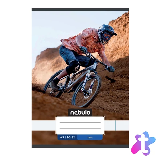 Füzet, A5, sima, 20-32, Vagány minták, 16 db/csomag Nebulo