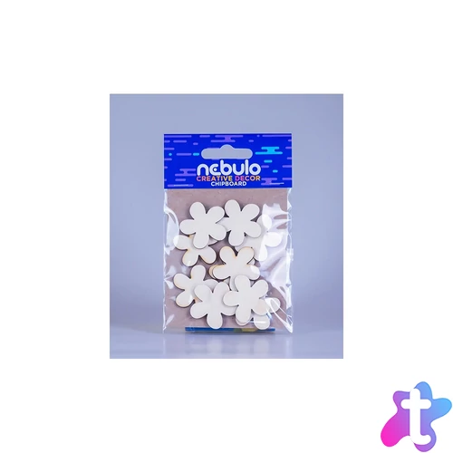 Dekor karton, mini virágok, 10 db/csomag, 8x12 cm, Nebulo