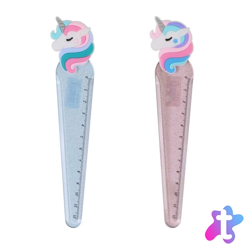 Vonalzó, 13 cm, Unikornis, 20 db/display Nebulo