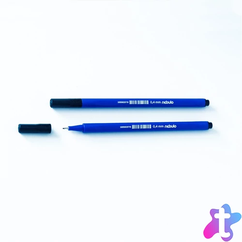 Rostirón, tűfilc 0,4mm, háromszög test Nebulo 722-B, fekete