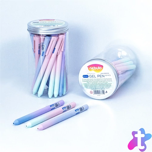 Zseléstoll, 0,5mm vegyes test szín, gradiens minták 30db/doboz Nebuló írásszín kék