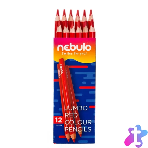 Színes ceruza, jumbo háromszög, Nebulo piros