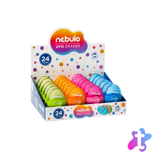 Radír, Ufo 4 színben, Nebulo